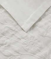 Laura Ashley Rowland White Matelasse Duvet Cover Mini Set