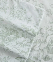 Laura Ashley Toile Delight Green Cotton Percale Sheet Set
