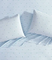 Laura Ashley Turtle Gingham Printed Cotton Percale Sheet Set