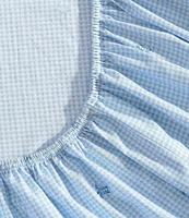 Laura Ashley Turtle Gingham Printed Cotton Percale Sheet Set