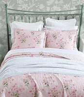 Laura Ashley Veronicas Bouquet Cotton Reversible Mini Quilt Set