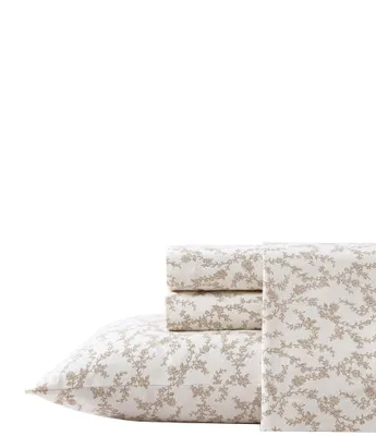 Laura Ashley Victoria Flower Cotton Flannel Sheet Set