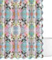 Laura Park Brooks Avenue Scalloped Shower Curtain
