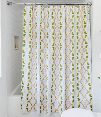 Laura Park Dogwood Scalloped Shower Curtain
