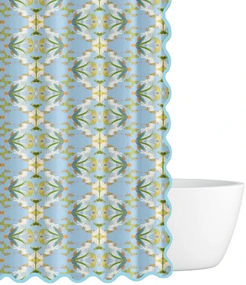 Laura Park English Garden Blue Shower Curtain