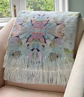 Laura Park Martini Olives Fringe Trim Throw Blanket