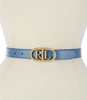 Lauren Ralph Lauren 0.75#double; Logo Reversible Leather Skinny Belt