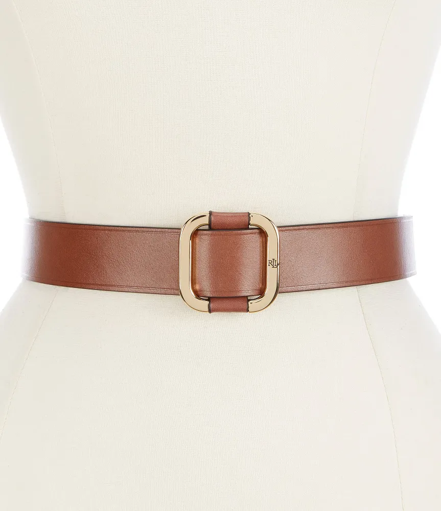 Lauren Ralph Lauren 1.5#double; Square Slide Buckle Belt