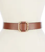 Lauren Ralph Lauren 1.5#double; Square Slide Buckle Belt