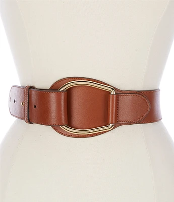 Lauren Ralph 2#double; Wide Leather Belt