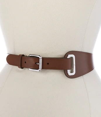 Lauren Ralph Lauren 2.25#double; Leather Grommet Strap Belt