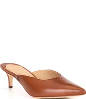 Lauren Ralph Lauren Adrienne Burnished Leather Mules