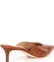 Lauren Ralph Lauren Adrienne Burnished Leather Mules