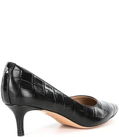 Lauren Ralph Lauren Adrienne Crocodile Embossed Leather Pumps