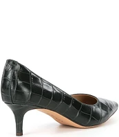 Lauren Ralph Lauren Adrienne Crocodile Embossed Leather Pumps