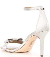 Lauren Ralph Lauren Allie Rhinestone Bow-Trim Satin Dress Sandals