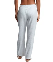 Lauren Ralph Lauren Bay Stripe Double Gauze Swim Cover-Up Ankle Tie Pant