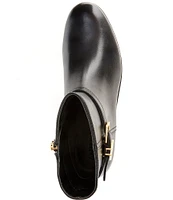 Lauren Ralph Lauren Brooke Burnished Leather Booties