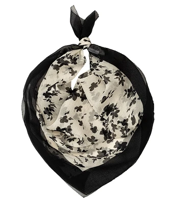 Lauren Ralph Lauren Contrast Floral Square Scarf