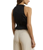 Lauren Ralph Lauren Cotton-Blend V-Neck Sleeveless Vest