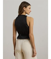 Lauren Ralph Lauren Cotton-Blend V-Neck Sleeveless Vest