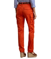 Lauren Ralph Lauren Cotton Sateen High Rise Cargo Pants