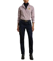 Lauren Ralph Lauren Cotton Sateen High-Rise Straight Leg Ankle Length Cargo Pant