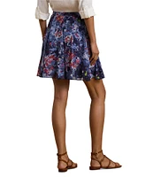 Lauren Ralph Lauren Crinkle Georgette Printed Mini Skirt
