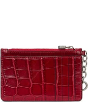 Lauren Ralph Lauren Croc-Embossed Leather Zip Card Case