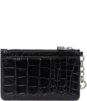 Lauren Ralph Lauren Croc-Embossed Leather Zip Card Case