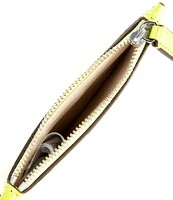 Lauren Ralph Lauren Croc-Embossed Leather Zip Card Case