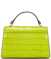 Lauren Ralph Lauren Crocodile-Embossed Small Farrah Satchel Bag
