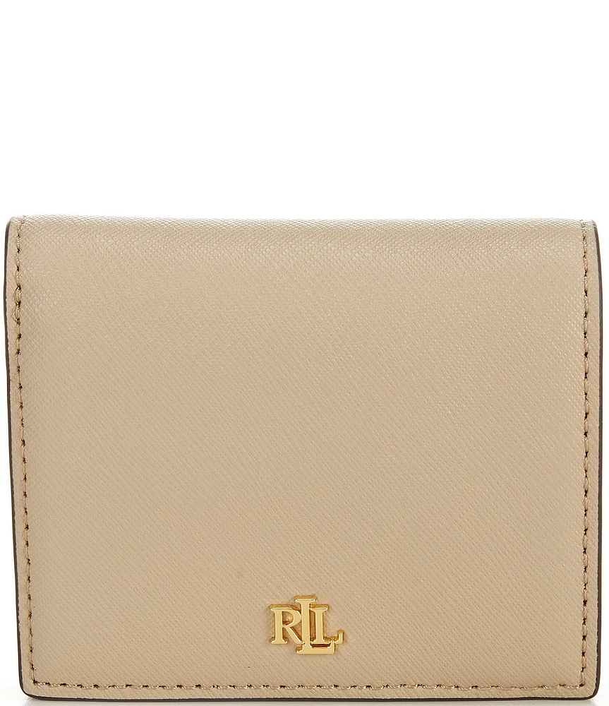 Lauren Ralph Lauren Compact Crosshatch Leather Bifold Wallet