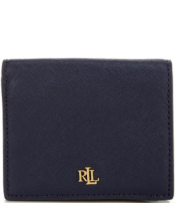 Lauren Ralph Lauren Compact Crosshatch Leather Bifold Wallet