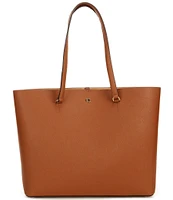 Lauren Ralph Lauren Crosshatch Leather Large Karly Tote Bag