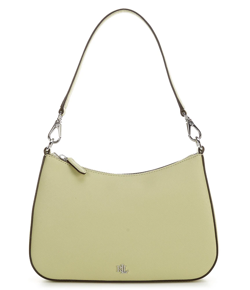 Lauren Ralph Lauren Crosshatch Leather Medium Danni Shoulder Bag