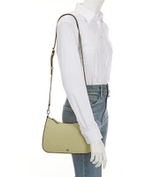 Lauren Ralph Lauren Crosshatch Leather Medium Danni Shoulder Bag