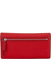 Lauren Ralph Lauren Crosshatch Leather Slim Snap Wallet