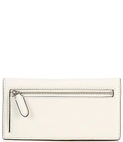 Lauren Ralph Lauren Crosshatch Leather Slim Snap Wallet