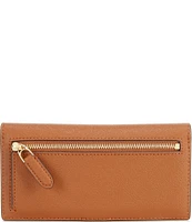 Lauren Ralph Lauren Crosshatch Leather Slim Snap Wallet