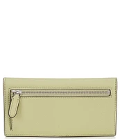 Lauren Ralph Lauren Crosshatch Leather Slim Snap Wallet
