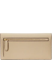 Lauren Ralph Lauren Crosshatch Leather Slim Snap Wallet