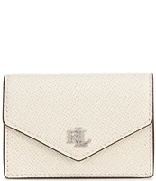 lauren Ralph Lauren Crosshatch Leather Small Flap Card Case