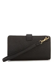 Lauren Ralph Lauren Crosshatch Leather Tech Wristlet