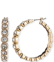 Lauren Ralph Lauren Crystal 35mm Tennis Hoop Earrings