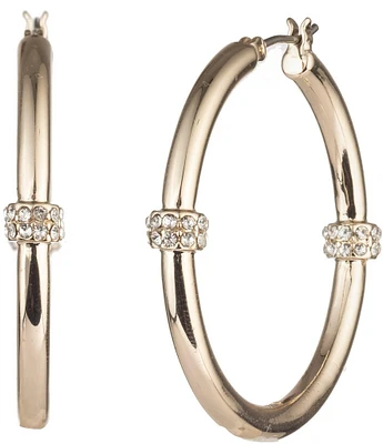 Lauren Ralph Lauren Crystal Hoop Earrings