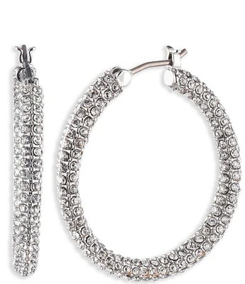 Lauren Ralph Lauren Crystal Pave Hoop Earrings