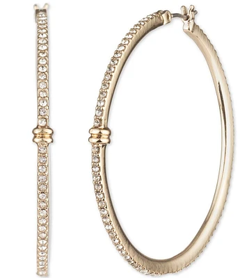 Lauren Ralph Lauren Crystal Pave Hoop Earrings