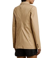 Lauren Ralph Lauren Double-Breasted Cotton Twill Blazer