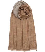 Lauren Ralph Lauren Double Face Shine Plaid Wrap Scarf